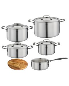 Spring Gourmet Black Topf-Set 5-tlg. plus Untersetzer