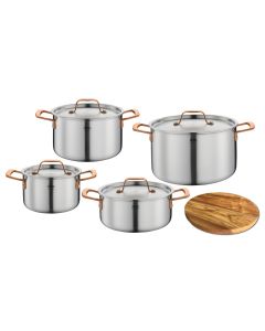 Spring Gourmet Roségold Topf-Set 4-tlg. plus Untersetzer