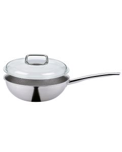 Spring Vulcano Cut Resist Pure Wokpfanne mit Domo Glasdeckel, Ø28cm