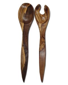 Salad Servers Modern Olive Wood, 35 cm
