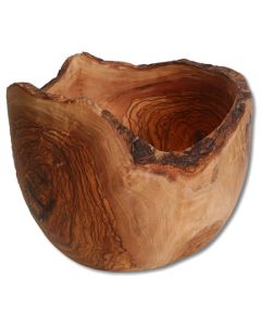 Fruit Bowl Round Olive Wood Natural, ca Ø24cm