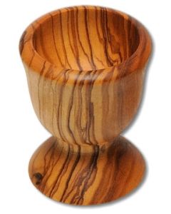 Eierbecher mit Fuß Olivenholz