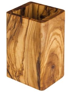 Olivenholz Köcher eckig, ca.9,5x9,5x15cm