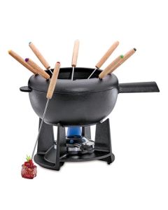 Saas Fee Fondue-Garnitur Gusseisen 