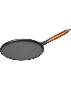 Pancake pan with wooden handle, 28 cm, spreader and spatula