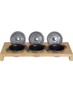 Stand for 3 Mini Cocottes, bamboo