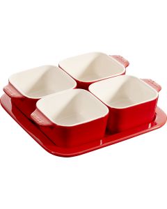 Tapas Set 5-tlg. aus Keramik, quadratisch