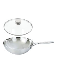 Demeyere Industry 5 Wok mit Glasdeckel, Ø30cm