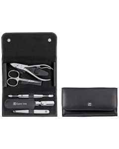 Zwilling Classic Inox Maniküre/Pediküre Set 5-tlg., Druckknopf-Etui Rindleder, schwarz