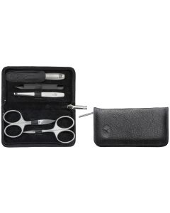 Zwilling Twinox Maniküre/Pediküre Set 5-tlg., Reißverschluss-Etui, Yakleder, schwarz
