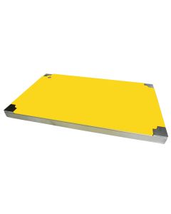 Top Board Edelstahl GN 1/1 mit 3 Schneideinlagen vollflächig, gelb