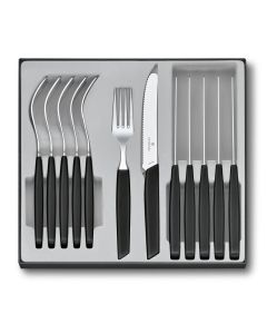 Victorinox Swiss Modern Besteck-Set, 12-tlg., Schwarz