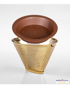 GF4M Gold Kaffee-Dauerfilter (Filter Nr. 4) Ganzmetall + Tröpfli 