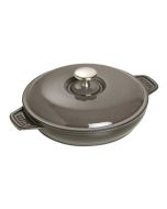 Auflaufform aus Gusseisen mit Deckel, rund, Ø20cm