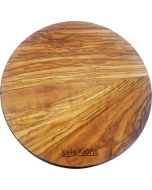 Schneidbrett und magnetischer Untersetzer aus Olivenholz, rund