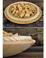 Zirbenschale mit Duftring, Öl und Zirbenspänen