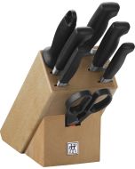 Four Star Knife block, natural wood, 8 pcs.