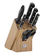Professional 'S' Knife block, bamboo, 7 pcs.