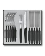 Victorinox Swiss Modern Besteck-Set Steakmesser, 12-tlg., Schwarz